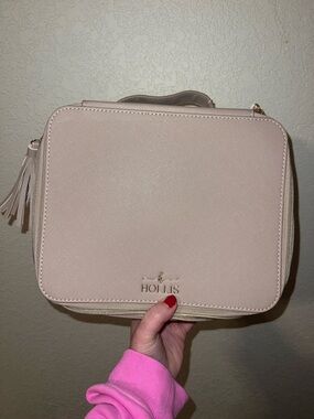 Hollis Blush Pink Structured Makeup Bag